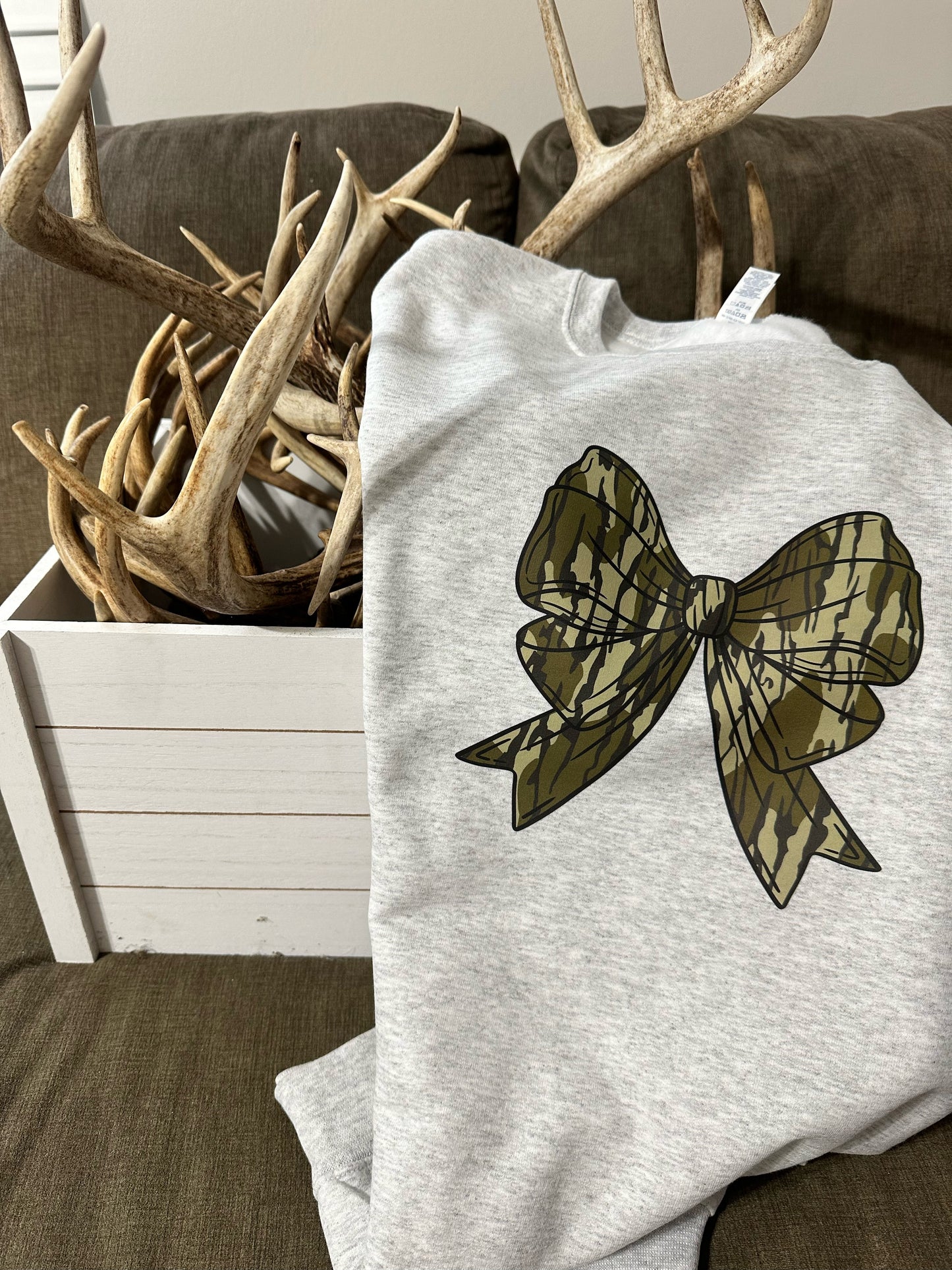 Camo Bow Sweatshirt