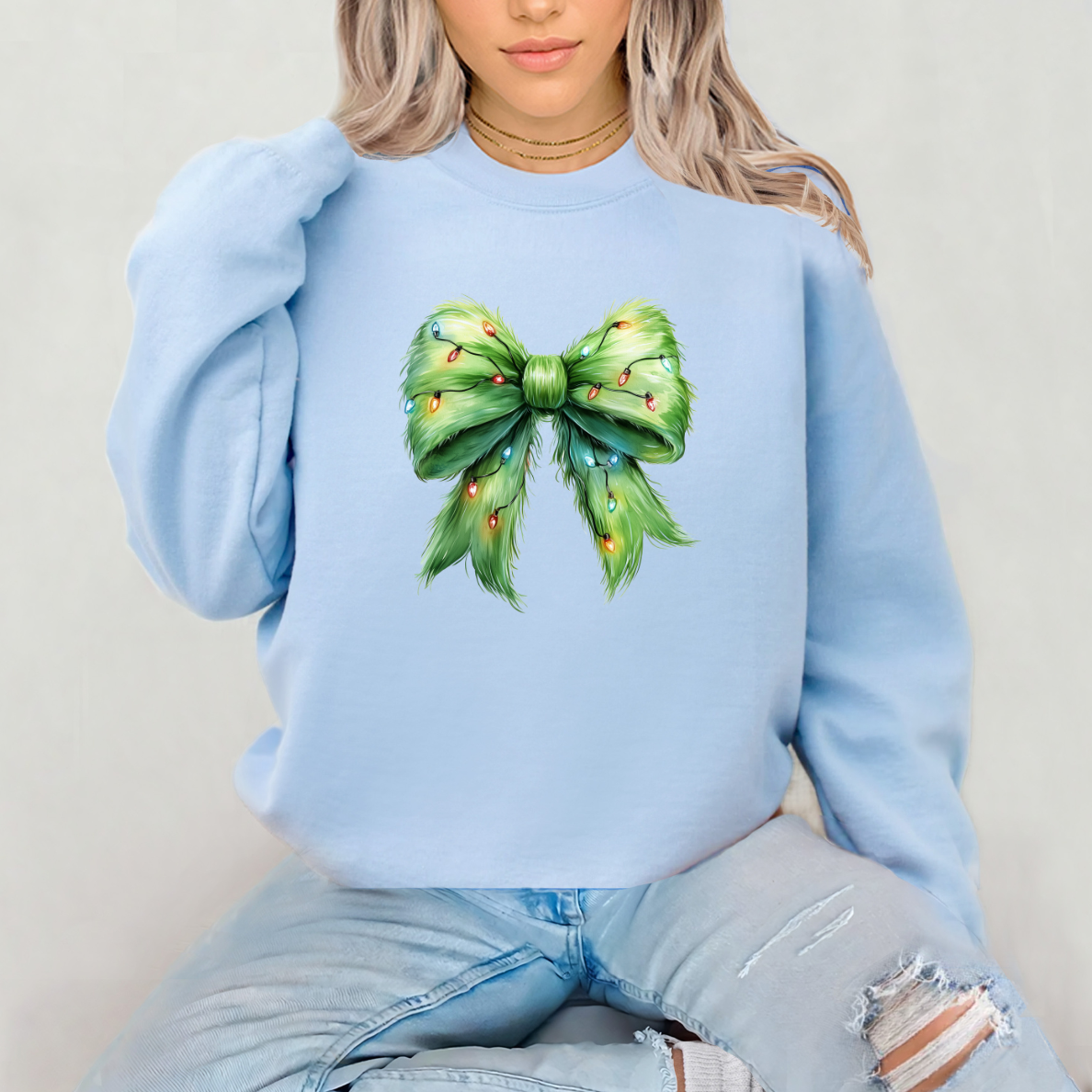 Grinch Bow Sweatshirt